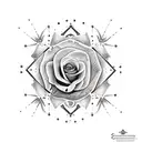 gladiator with taurus constellation and roses tattoo design idea