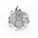 patch work, simplistic, sleeve, not cringe, artistic, lines, no shading tattoo design idea