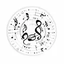 A music equalizer with binary code lines tattoo design idea