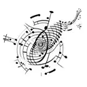 A music equalizer with binary code lines tattoo design idea