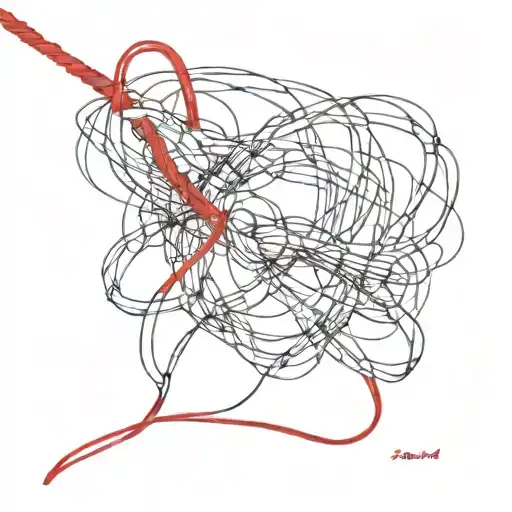 2509 with red string  tattoo design idea