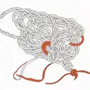 2509 with red string  tattoo design idea