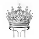 queen crown tattoo design idea