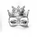 queen crown tattoo design idea