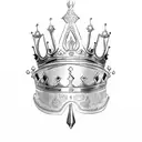 queen crown tattoo design idea