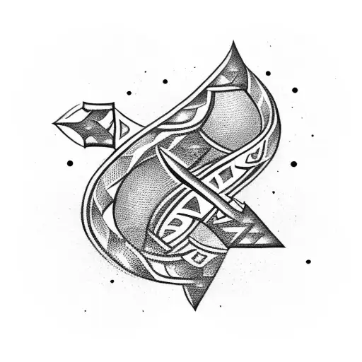 tribal arrow tattoo design idea