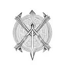 tribal arrow tattoo design idea