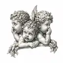 see no evil speak no evil cherubs tattoo design idea