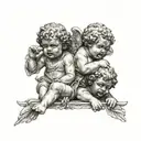 see no evil speak no evil cherubs tattoo design idea