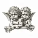 see no evil speak no evil cherubs tattoo design idea