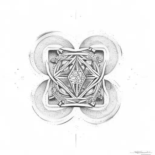 2 Dices tattoo design idea