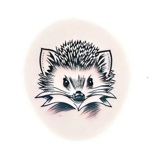 hedgehog  tattoo design idea