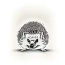 hedgehog  tattoo design idea