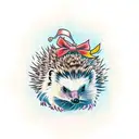 hedgehog  tattoo design idea