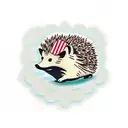 hedgehog  tattoo design idea