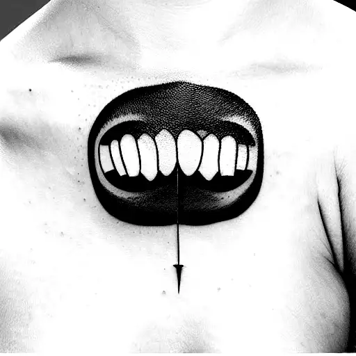 Dental implant and the Gym tattoo design idea