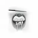 Dental implant and the Gym tattoo design idea