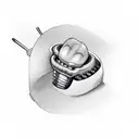 Dental implant and the Gym tattoo design idea