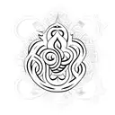 Trishul, Om, and Ganpati tattoo design idea