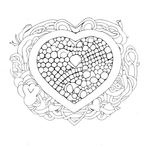heart stone  tattoo design idea
