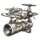 heart beat plane small tattoo design idea