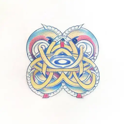 gemini sign simple tattoo design idea