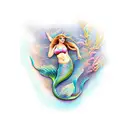 Mermaid tattoo design idea