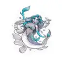 Mermaid tattoo design idea