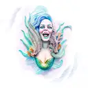 Mermaid tattoo design idea