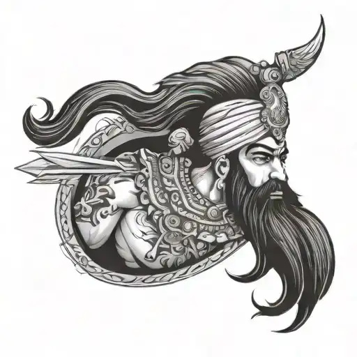 sikh warrior tattoo design idea