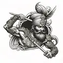 sikh warrior tattoo design idea