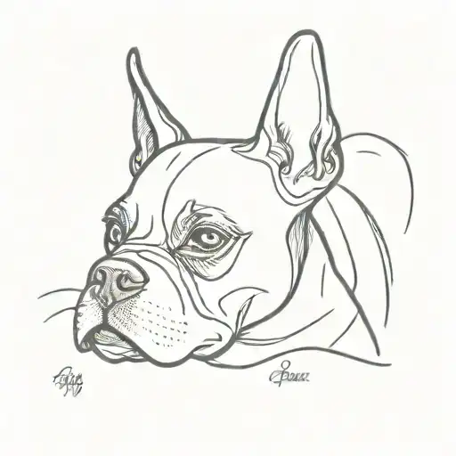 my boston terrier tattoo design idea
