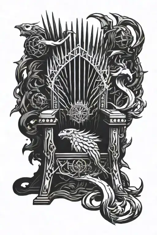 iron throne  tattoo design idea