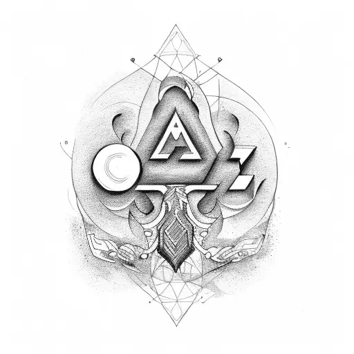 a combination of the letter L, P and Lambda  tattoo design idea