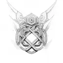 a combination of the letter L, P and Lambda  tattoo design idea