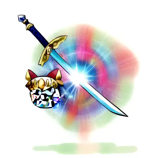 Sword with Kirby tattoo design idea