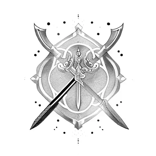 Sword with Kirby tattoo design idea