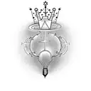 light bulb and a crown tattoo design idea