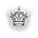 light bulb and a crown tattoo design idea