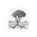 Oak Tree tattoo design idea