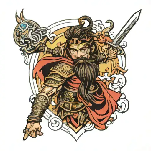 greek mythology , japanese warriors  tattoo design idea