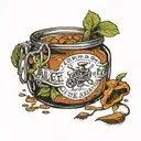 Alice In Chains jar dirt tattoo design idea