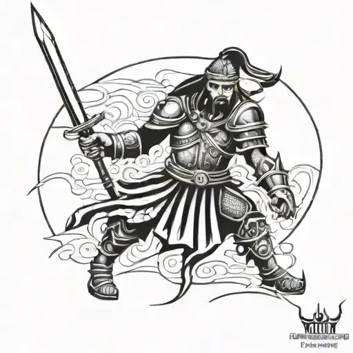 Ecuadorian warrior tattoo design idea