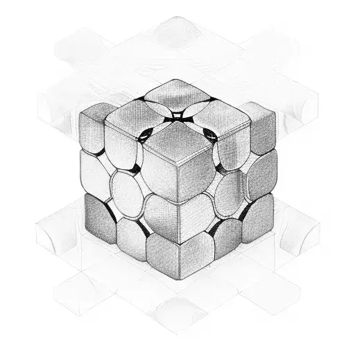 A Rubik's cube tattoo design idea
