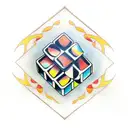 A Rubik's cube tattoo design idea
