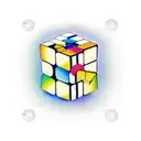 A Rubik's cube made of computer code tattoo design idea