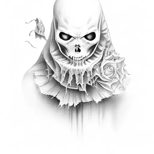 juvenil ghost reading book tattoo design idea