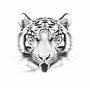 tiger, aries, pisces, flower and integrity tattoo design idea