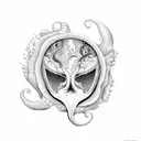 sea and wind tattoo design idea