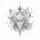 sea and wind tattoo design idea